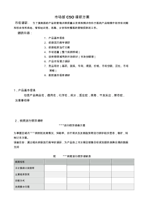 CSO之市场调研