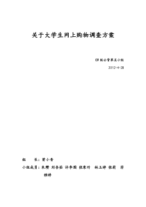 大学生网购情况调查方案