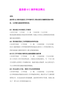 盖洛普Q12测评表及释义