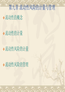 第九章-流动性风险的计量