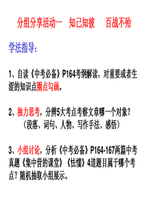 初三小说阅读复习课(公开课)