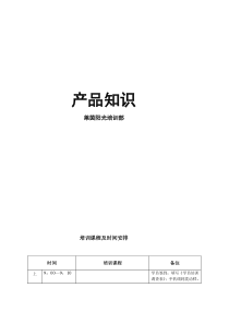 产品知识培训文字档