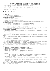 2019年全国高考最新《生活与哲学》知识点归纳