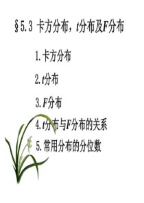 卡方分布、t分布及F分布-图文.ppt