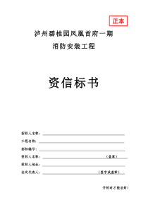 标书封面格式
