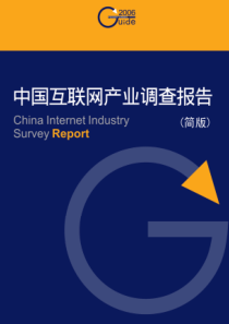 中国互联网产业调查报告(06年)