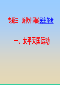 必修一 3-1 太平天国运动