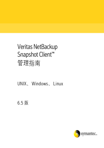 Veritas NetBackup Snapshot Client 管理指南