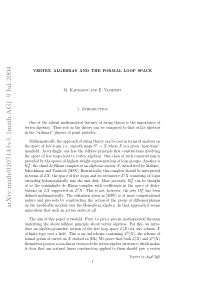 Vertex algebras and the formal loop space