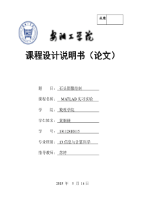 运用MATLAB实际测石头