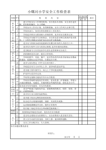 学校安全工作检查表