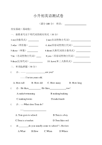 小升初英语测试卷