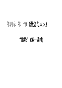 九年级化学《4.1 燃烧与灭火》课件(4) 沪教版