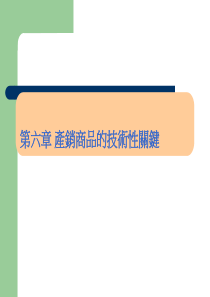 产销产品的技术性关键(ppt29页)(1)