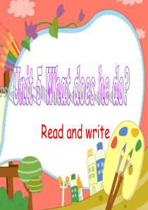 新版PEP小学英语六年级上册Unit5 Read and write