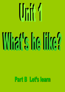 2014新版pep五年级英语上册第一单元Unit1 B lets learn课件