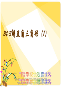 24.3.1解直角三角形1