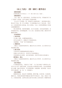 《水上飞机》教案