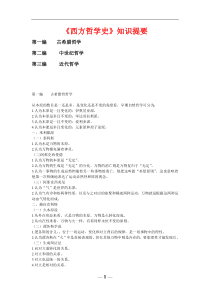《西方哲学史》知识提要