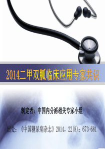 2014二甲双胍专家共识