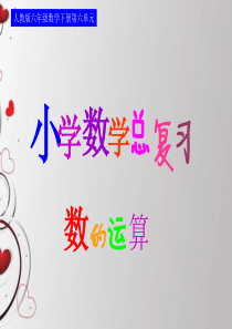 人教版六年级数学下册第六单元总复习数的运算四则混合运算