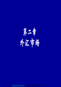 国际金融学 第二单元 外汇市场