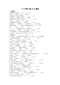 《一千零一夜》题库