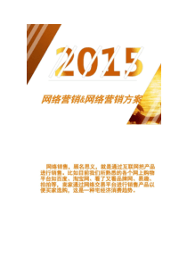 网络营销与网络营销策划方案2015.
