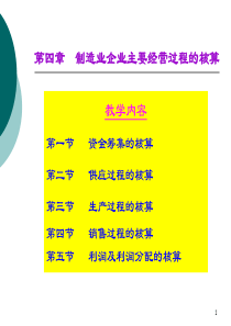 22第四章制造业企业主要经营过程的核算