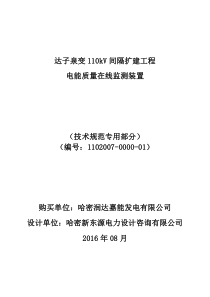10电能质量在线监测装置专用技术规范