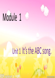 外研社小学三年级英语its the ABC song