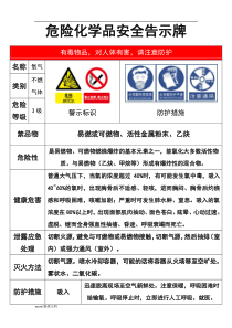 氧气安全告示牌