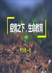2020疫情后开学第一课：生命教育(34张PPT)