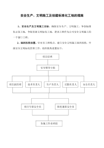 安全生产、文明施工及创建标准化工地的措施