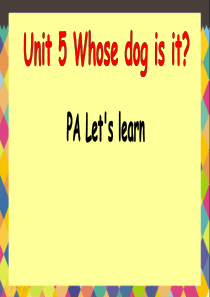 新版PEP五年级下册unit5--A-Lets-learn课件