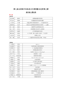 第七届全国高中信息技术与课程整合优质课大赛