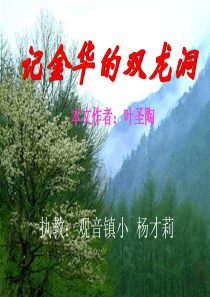 3记金华的双龙洞ppt(定稿)