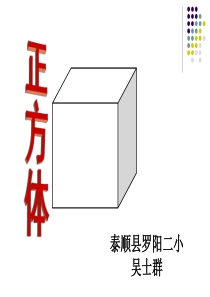 正方体表面涂色问题PPT课件