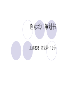 张芸婧 工商803 创意纸巾策划书