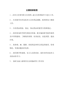 医院各岗位职责汇编