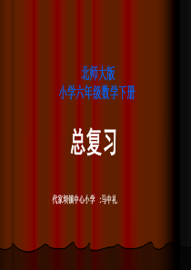 201904北师大版小学六年级数学下册总复习PPT课件