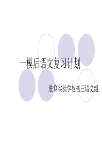 初三语文一模后复习计划新