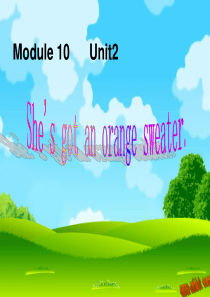 Shes got an orange sweater