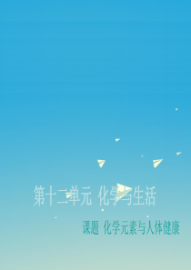 九年级化学下册 12_2 化学元素与人体健康课件 (新版)新人教版