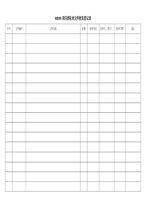 施工项目部往来文件收发登记表