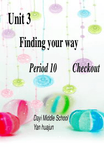 7B unit3Finding your way Checkout课件
