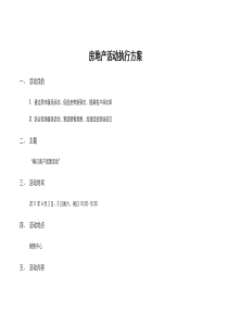 房地产周末暖场活动执行案（DOC6页）