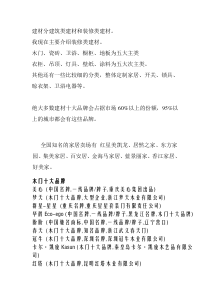 装修建材大品牌汇总