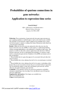 Probabilities of spurious connections in gene netw