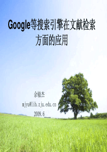 Google等搜索引擎在文献检索方面的应用
